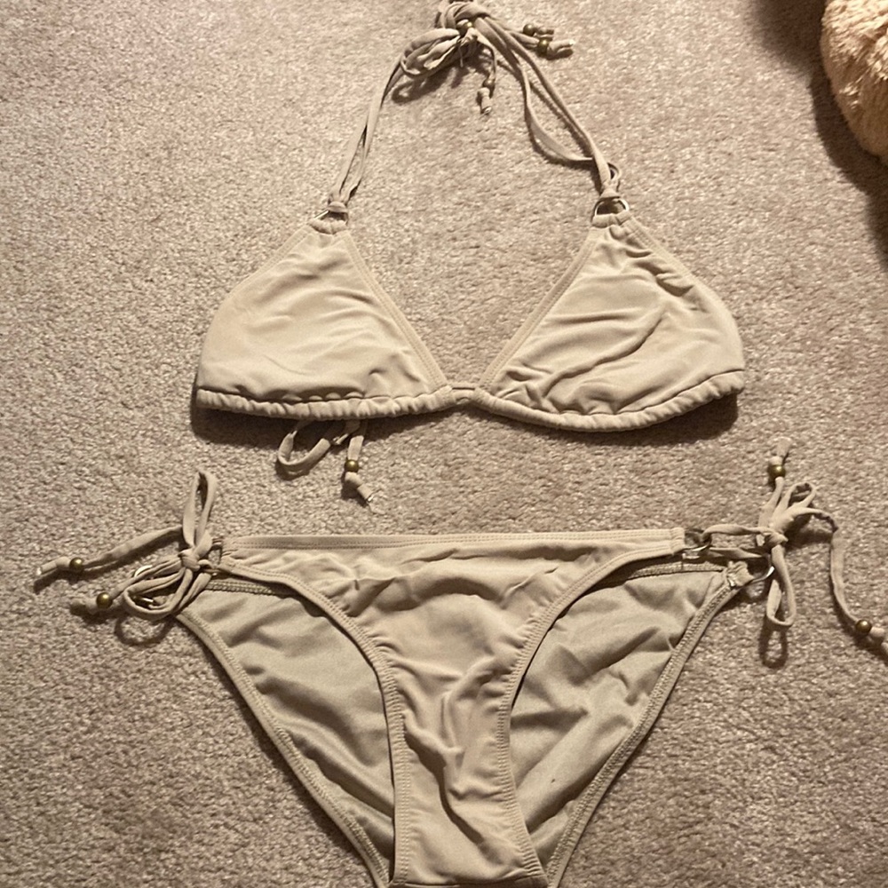Tan color bathing suit